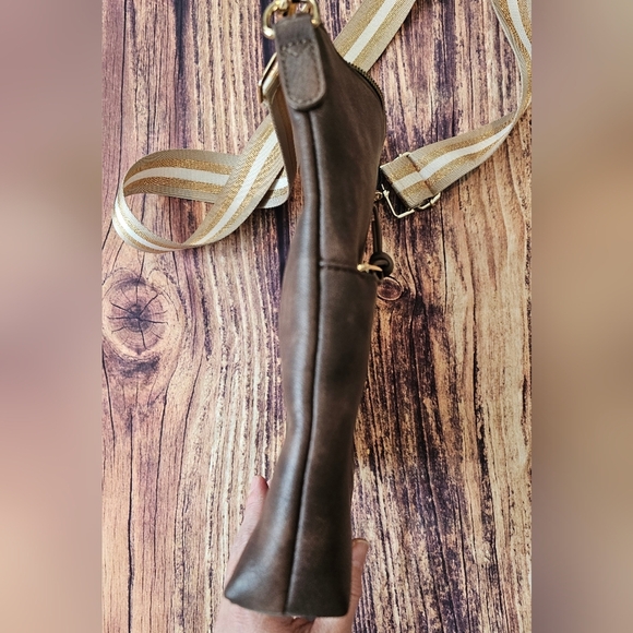 Westbronco Boho Square Crossbody Bag w/ PomPom London Adjustable Striped Strap - Picture 11 of 12